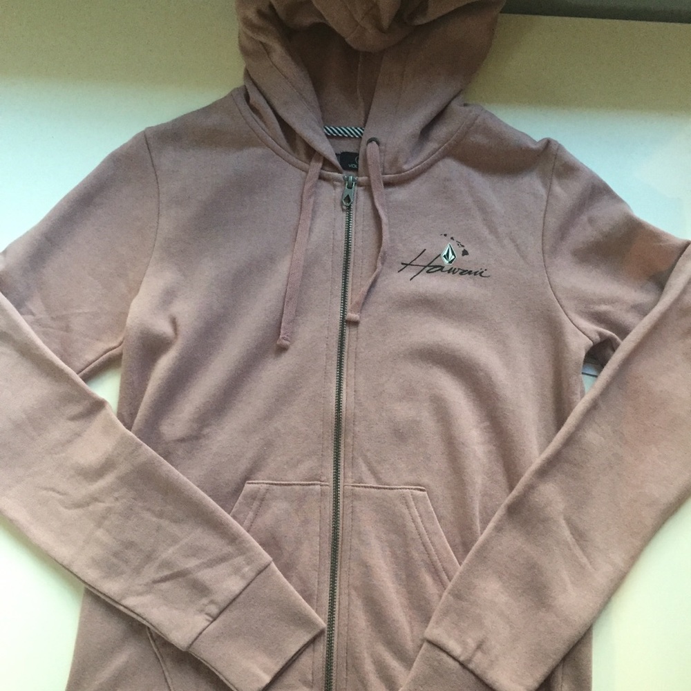 VOLCOM pink hawaii hoodie NWT